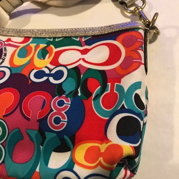 Coach Poppy Pop C Swingpack Brass/Multicolor/Gold - Picture 5 of 13